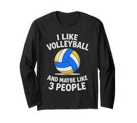 J'aime Le Volleyball et Peut-être comme 3 Personnes Manche Longue