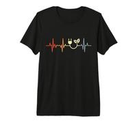 J'aime l'énergie Durable Climat Rythme Cardiaque de l'ECG T-Shirt Haut de Gamme