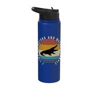 J'aime les alligators et peut-être un alligator drôle pour 3 personnes Stainless Steel Insulated Water Bottle