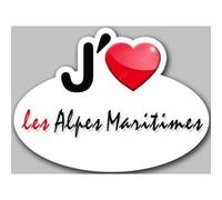 j'aime les Alpes-Maritimes (5x3.7cm) - Sticker/autocollant G