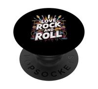J'aime Les Amateurs de Musique Rock and Roll PopSockets PopGrip Adhésif
