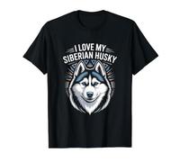 J'aime Les Amoureux de Mes Chiens Husky sibériens T-Shirt Graphique avec Valeur