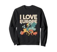 J'aime Les Amoureux des Cartes de l'europe et Les explorateurs de Voyages Sweatshirt