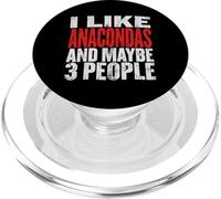 J'aime Les Anacondas et Peut-être 3 Personnes, Un Reptile drôle PopSockets PopGrip pour MagSafe