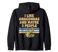 J'aime Les Anacondas et Peut-être 3 Personnes Vintage Snake Sweat à Capuche