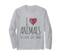 J'aime Les Animaux Donc Je ne Les Mange Pas Manche Longue