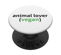 J'aime Les Animaux et Je ne Les Mange Pas. L'équipe végétalienne Love PopSockets PopGrip Adhésif