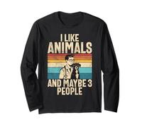 J'aime Les Animaux et Peut-être 3 Personnes vétérinaire Manche Longue