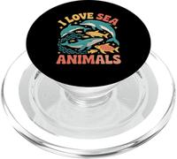 J'aime Les Animaux Marins Créatures océaniques ludiques PopSockets PopGrip pour MagSafe