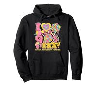 J'aime les années 90, Halloween, rétro, vintage, années 90, fête colorée Sweat à Capuche