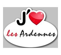 J'aime Les Ardennes (15x11cm) - Sticker/Autocollant