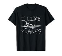 J'aime Les Avions Amoureux des Avions Aviation T-Shirt Graphique avec Valeur