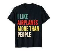 J'aime Les Avions Plus Que Les Gens, Fan d'aviation drôle T-Shirt