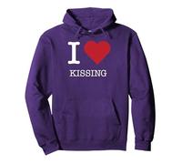 J'aime Les Baisers, J'adore Les Baisers Sweat à Capuche, Unisexe pour Adultes, Violet, S