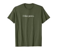 J'aime Les bancs d'église T-Shirt, Homme, Olive, XXL