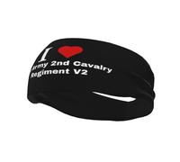 J'aime les bandeaux du 2e régiment de cavalerie de l'armée américaine V2 pour hommes et femmes, antidérapants, anti-transpiration, pour la gym, le basket-ball, le yoga
