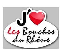 J'aime Les Bouches-Du-Rhône (15x11cm) - Sticker/Autocollant