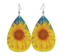 J'aime les boucles d'oreilles en cuir d'Ukraine pour les femmes Dangle Boucle d'oreille Pendentif avec crochet Cadeaux pour fille adulte