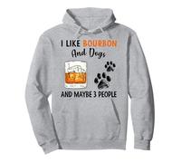 J'aime Les bourbons et Les Chiens et Peut-être 3 Personnes Sweat à Capuche