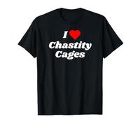 J'aime les cages de chasteté avec un cœur rouge T-Shirt