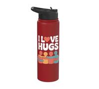 J'aime les câlins, un lien joyeux de convivialité Stainless Steel Insulated Water Bottle
