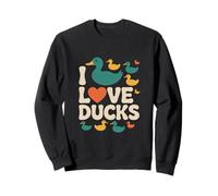 J'aime Les Canards Oiseaux Mignons Amoureux de la Nature Sweatshirt