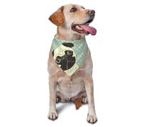 J'aime Les carlins, Bandanas pour Chiens, Chats, Chiots, écharpes, mouchoirs lavables pour Animaux de Compagnie