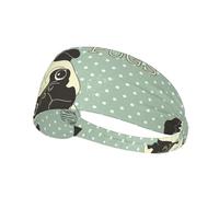 J'aime Les carlins,Bandeau de Sport Unisexe, Bandeau élastique Multi-usages pour Cheveux