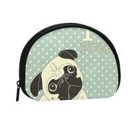 J'aime Les carlins, Petite Trousse de Rangement pour Serviettes hygiéniques et Maquillage, Porte-Monnaie pour Femme