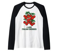 J'aime Les Cerises Italiennes, Fruits d'été rétro Manche Raglan