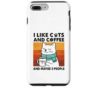 J'aime Les Chats et Le café et Peut-être Que J'aime Les Chats drôles, Les Femmes et Les Filles Coque pour iPhone 7 Plus/8 Plus