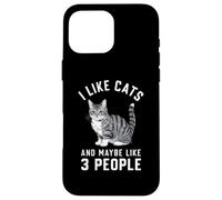 J'aime Les Chats et Peut-être 3 Personnes Coque pour iPhone 16 Pro Max