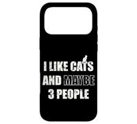 J'aime Les Chats et Peut-être 3 Personnes Motif Chat drôle Coque pour iPhone 17 Pro Max