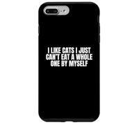 J'aime Les Chats, Je ne Peux Tout Simplement Pas en Manger Un Entier Toute Seule Coque pour iPhone 7 Plus/8 Plus
