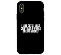 J'aime Les Chats, Je ne Peux Tout Simplement Pas en Manger Un Entier Toute Seule Coque pour iPhone X/XS
