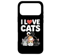J'aime Les Chats, Mes Amis félins au cœur Mignon Coque pour iPhone 17 Pro Max