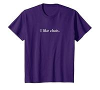 J'aime Les Chats - Typographie drôle T-Shirt, Enfant, Violet, 8 Ans