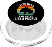 J'aime Les Chauves-Souris et Peut-être 3 Personnes Funny Bat Lover Retro Vintage PopSockets PopGrip pour MagSafe