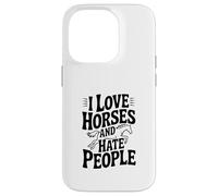 J'aime Les Chevaux et Je déteste Les Gens Coque pour iPhone 14 Pro