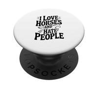 J'aime Les Chevaux et Je déteste Les Gens PopSockets PopGrip Adhésif