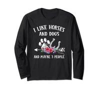 J'aime les chevaux et les chiens, peut-être 3 personnes Manche Longue