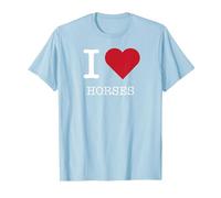 J'aime Les Chevaux, J'aime Les Chevaux T-Shirt, Homme, Bleu Céleste, XL