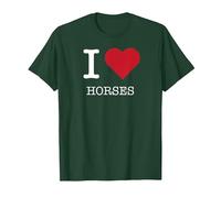 J'aime Les Chevaux, J'aime Les Chevaux T-Shirt, Homme, Vert Forêt, M