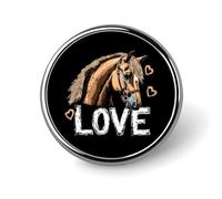 J'aime les chevaux, jolie broche à revers, badge rond en métal, accessoires pour veste, chapeau, sac, bijoux