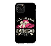 J'aime Les Chevaux Rapides et Mes Boissons Cold Derby Day Horse Racing Coque pour iPhone 11 Pro