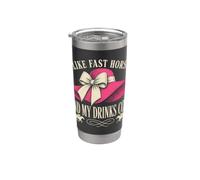J'aime les chevaux rapides et mes boissons Cold Derby Day Horse Racing Gobelet isotherme en acier inoxydable double paroi