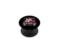 J'aime Les Chevaux Rapides et Mes Boissons Cold Derby Day Horse Racing PopSockets PopGrip Adhésif