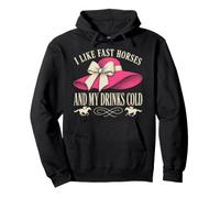 J'aime Les Chevaux Rapides et Mes Boissons Cold Derby Day Horse Racing Sweat à Capuche