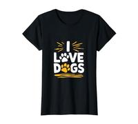 J'aime Les Chiens à Empreinte de Patte T-Shirt Graphique avec Valeur
