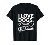 J'aime Les Chiens J'adore être Une Grand-mère Chienne Nana T-Shirt